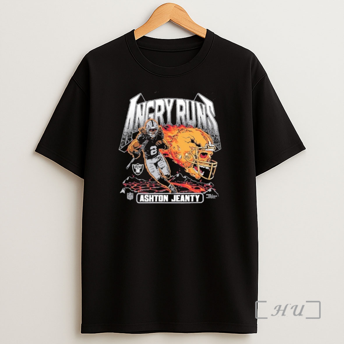 Officials Ashton Jeanty Las Vegas Raiders 2025 Angry Runs Player Premium Shirt Sweatshirt Tee