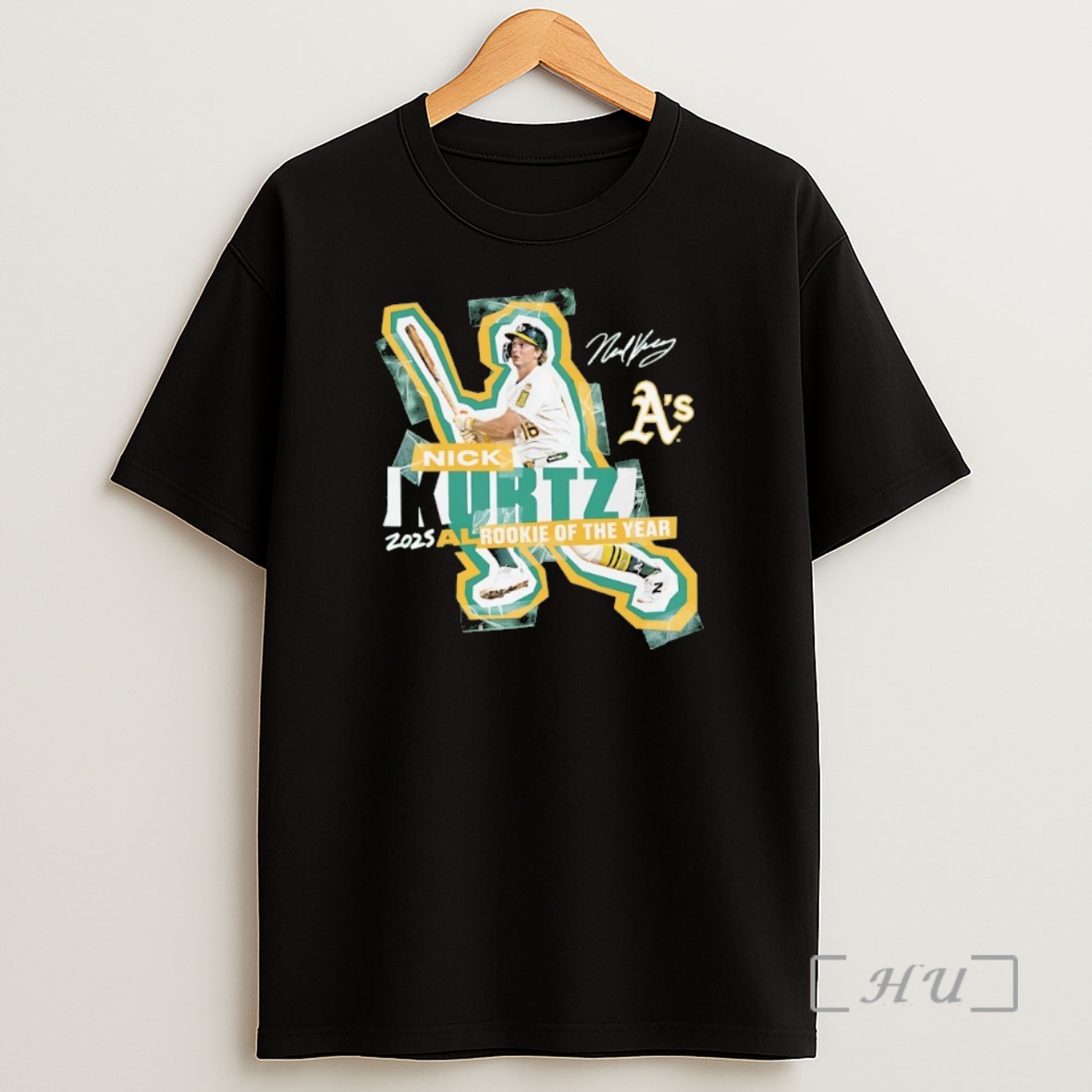 Officials Athletics Nick Kurtz 2025 American League Rookie Of The Year Signature Premium Shirt Sweatshirt Tee