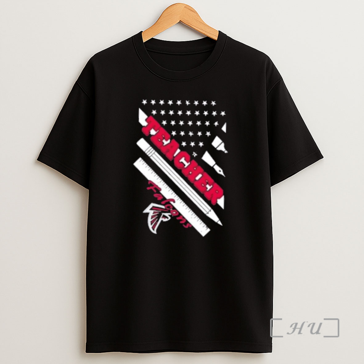 Officials Atlanta Falcons Football X Teacher American Flag Premium Shirt Sweatshirt Tee