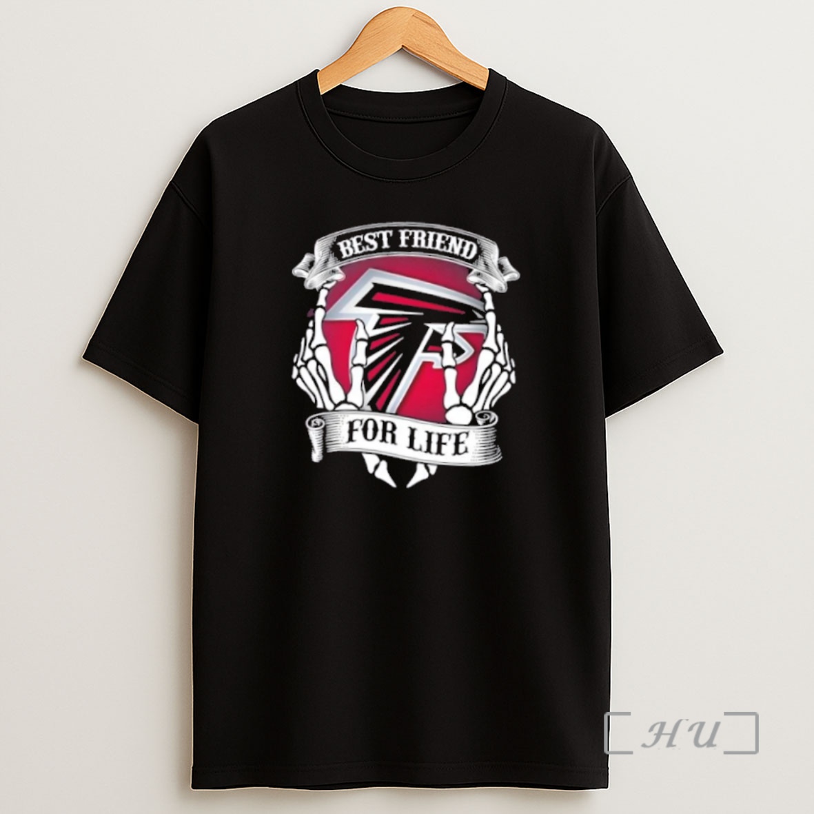 Officials Atlanta Falcons Football Best Friend For Life Hands Bones Premium Shirt Sweatshirt Tee