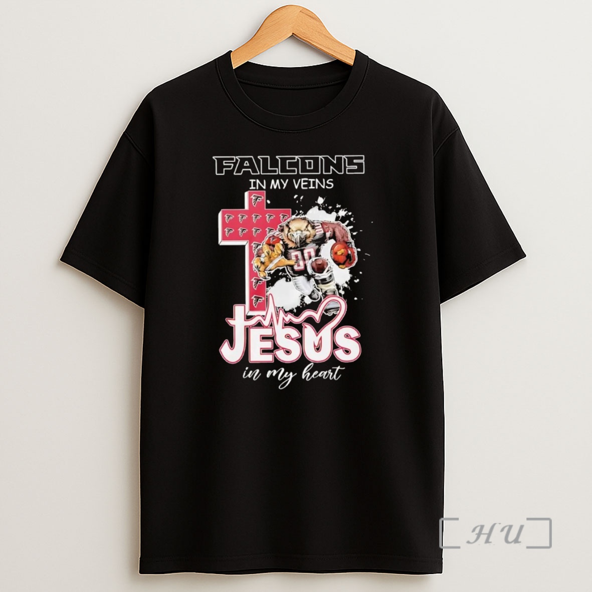 Officials Atlanta Falcons In My Veins Jesus In My Hearts Premium Shirt Sweatshirt Tee
