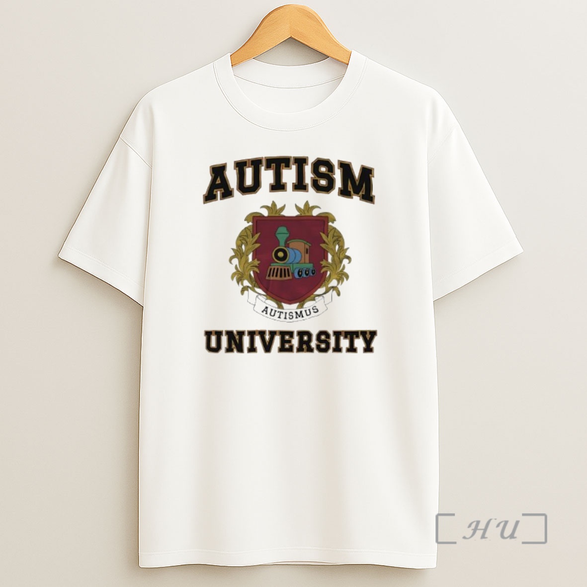 Officials Autism University Shield Crest With A Toy Train Graphic Premium Shirt Sweatshirt Tee