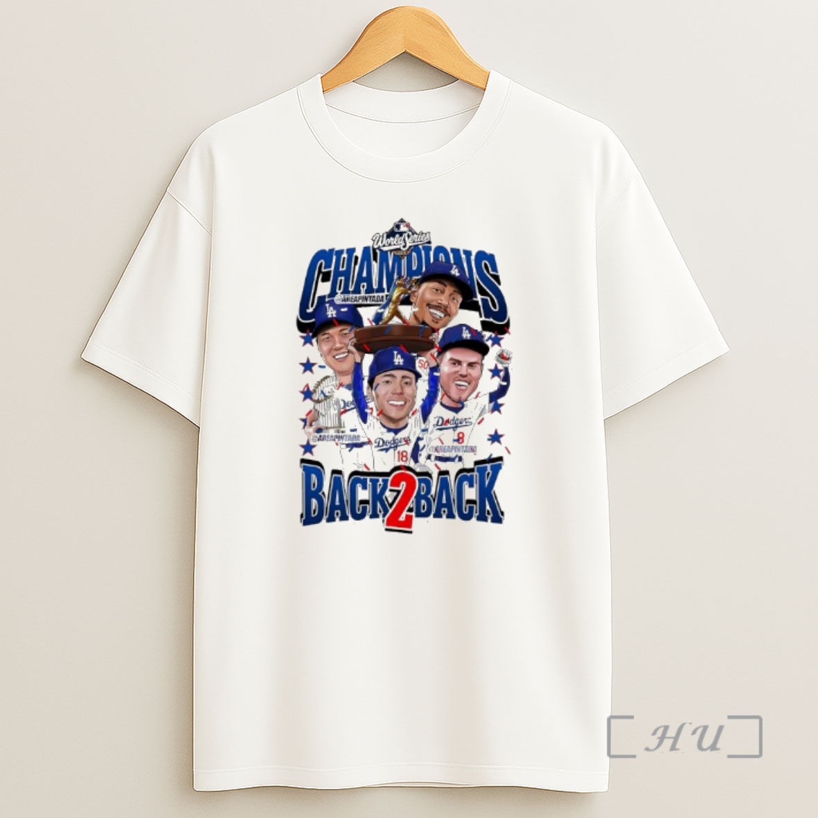 Officials Back2back Los Angeles Dodgers Mlb World Series Champions Cartoon Players Premium Shirt Sweatshirt Tee