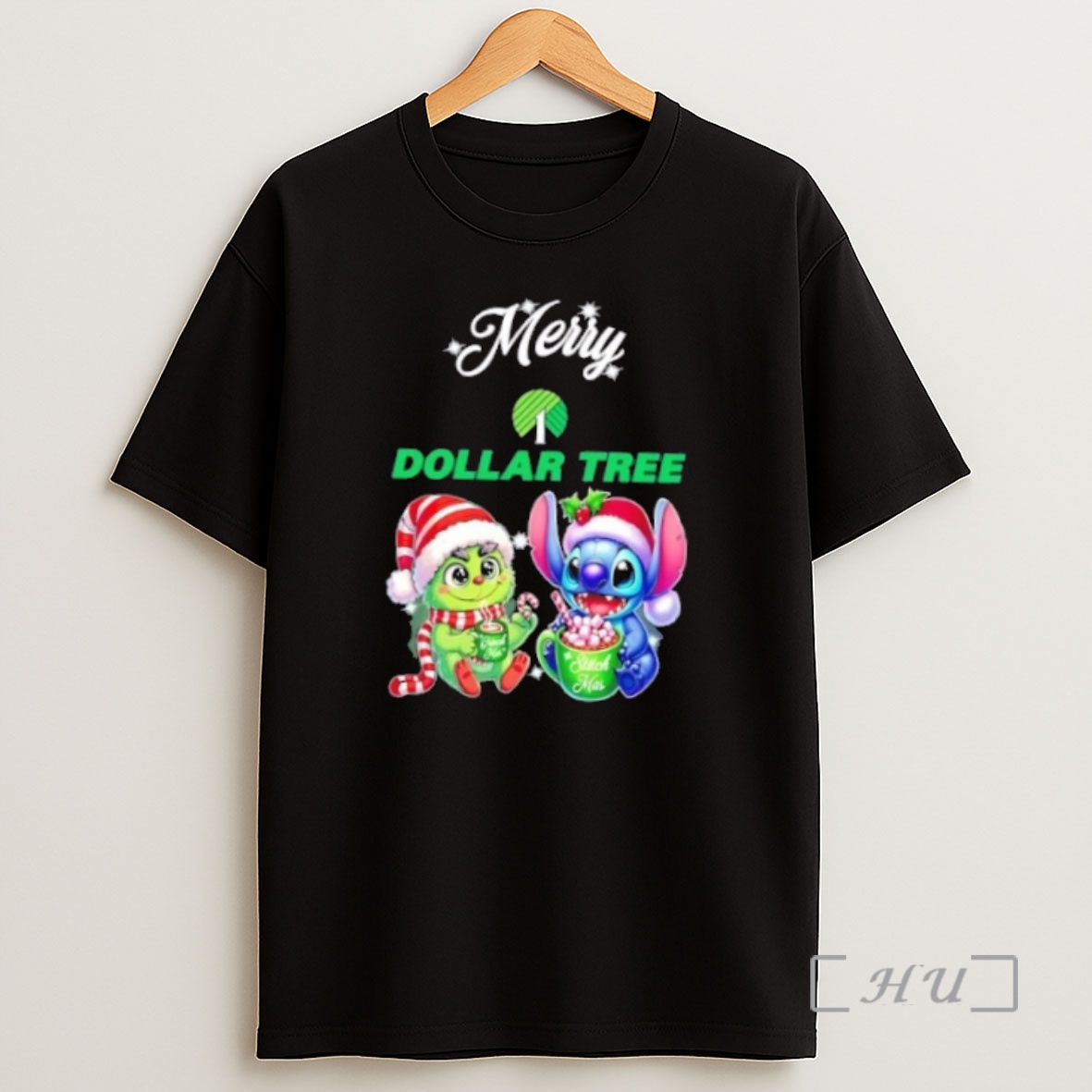 Officials Baby Grinch And Stitch X Dollar Tree Merry Christmas Premium Shirt Sweatshirt Tee