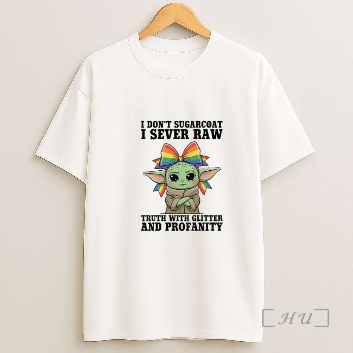 Officials Baby Yoda I Dont Sugarcoat I Sever Raw Truth With Glitter And Profanity Premium Shirt Sweatshirt Tee