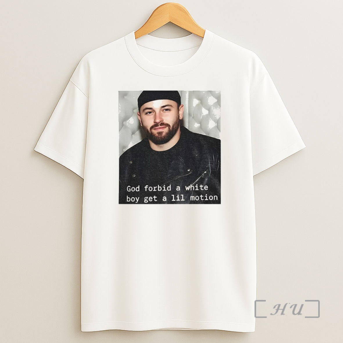 Officials Baker Mayfield God Forbid A White Boy Get A Lil Motion Funny Football Premium Shirt Sweatshirt Tee