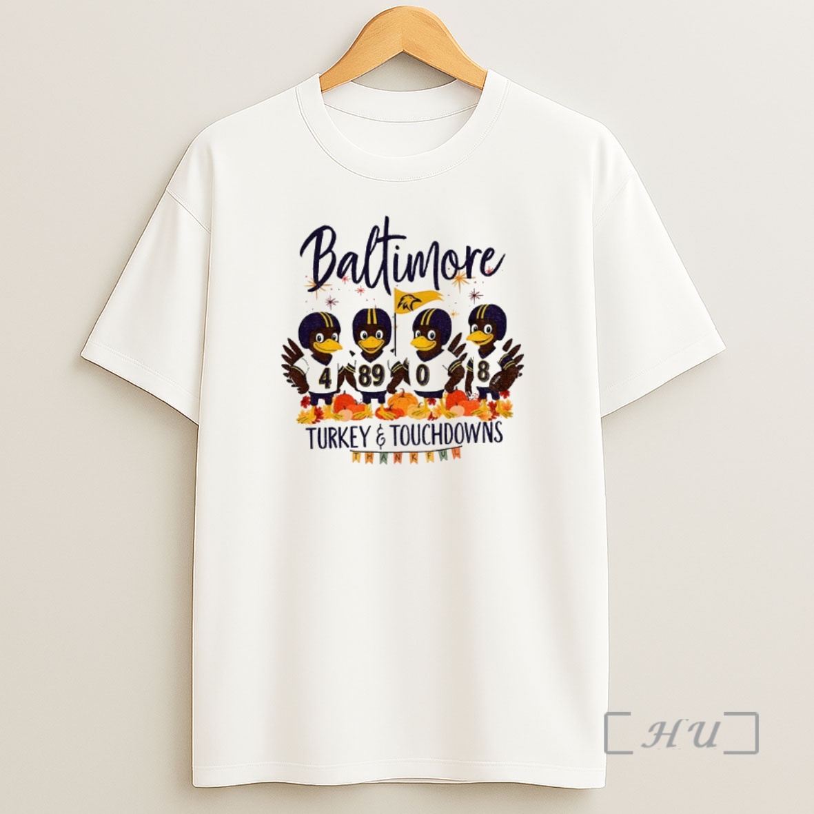 Officials Baltimore Ravens Football American Football Turkey And Touchdowns Thankful Thanksgiving Premium Shirt Sweatshirt Tee