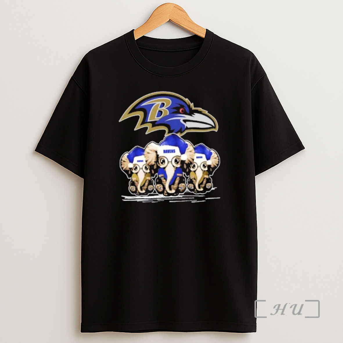 Officials Baltimore Ravens X Elephants Santa Hat Merry Christmas Premium Shirt Sweatshirt Tee