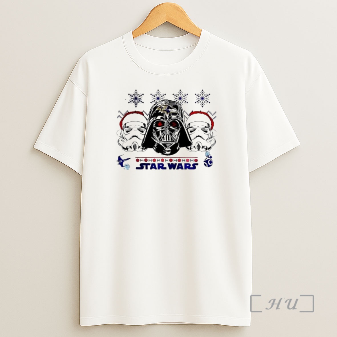 Officials Baltimore Ravens X Star Wars Ugly Christmas Premium Shirt Sweatshirt Tee