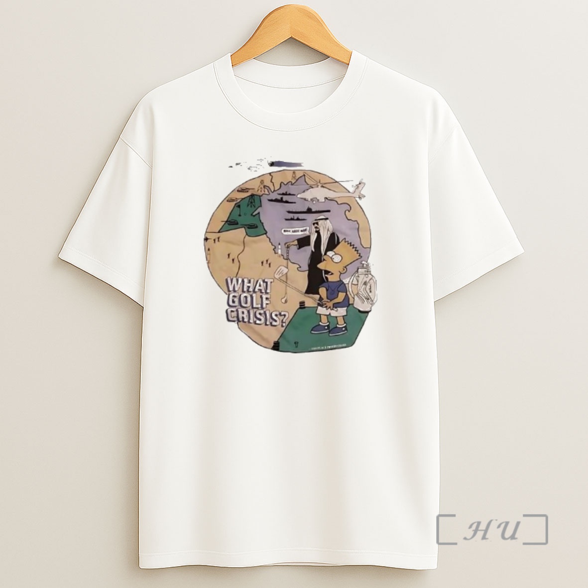 Officials Bart Simpson Saddam Hussein Gulf War What Golf Crisis Premium Shirt Sweatshirt Tee