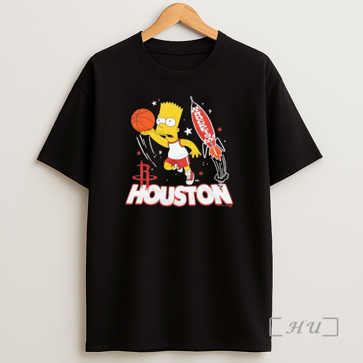 Officials Bart Simpson X Houston Rockets Basketball Premium Shirt Sweatshirt Tee