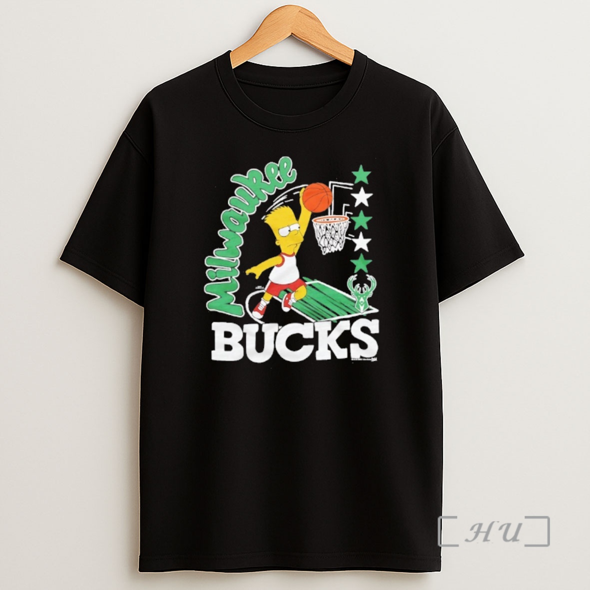 Officials Bart Simpson X Milwaukee Bucks Basketball Premium Shirt Sweatshirt Tee