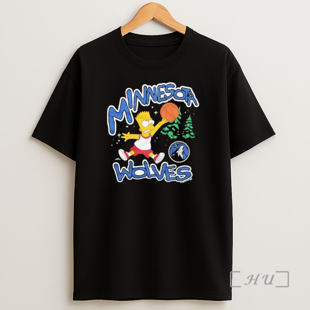 Officials Bart Simpson X Minnesota Timberwolves Basketball Premium Shirt Sweatshirt Tee