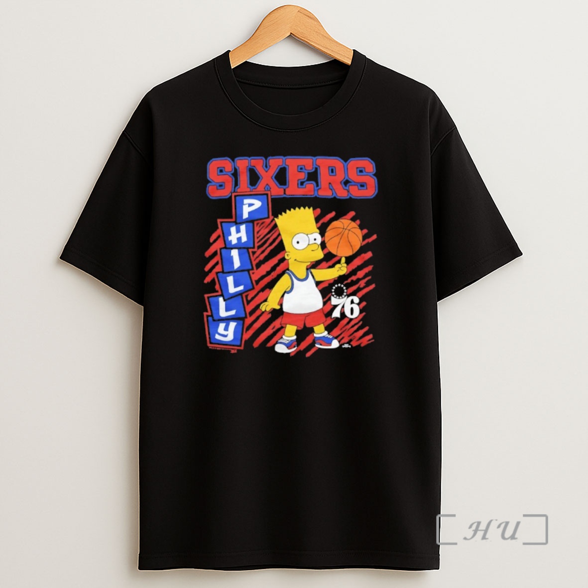 Officials Bart Simpson X Philadelphia 76ers Basketball Premium Shirt Sweatshirt Tee