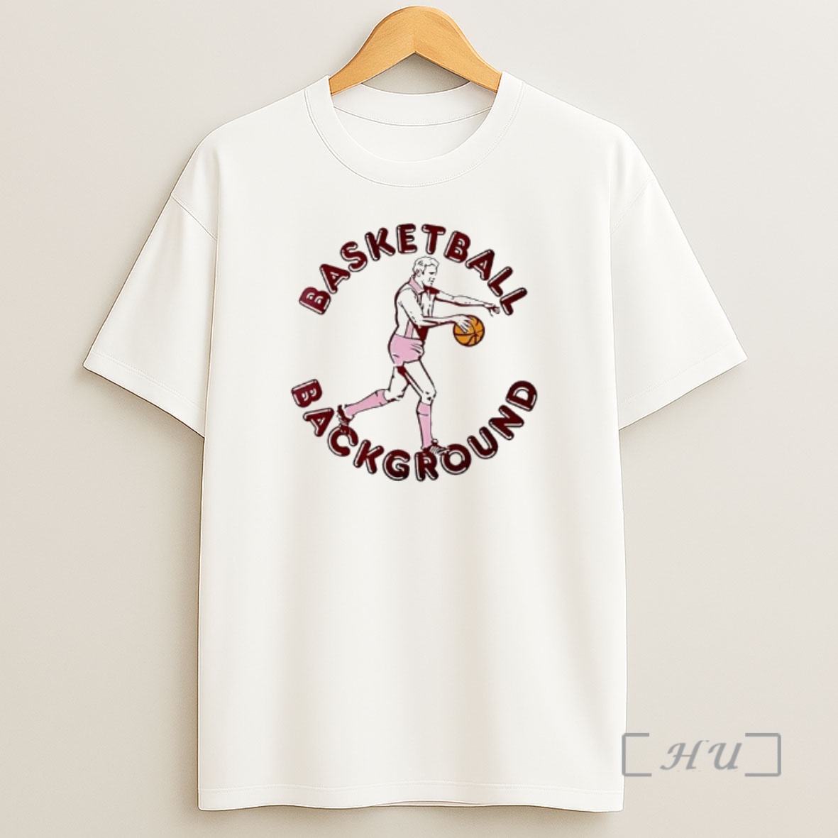 Officials Basketball Background Player Dribbling A Ball Premium Shirt Sweatshirt Tee