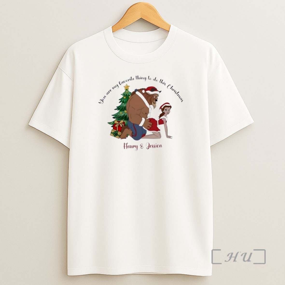 Officials Belle And Beast Mischievous Christmas Ornaments White Premium Shirt Sweatshirt Tee
