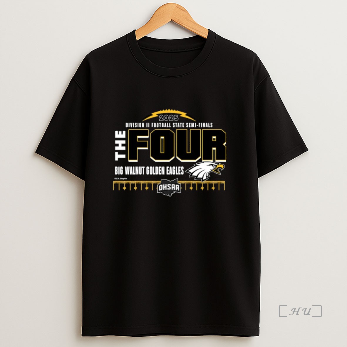 Officials Big Walnut Golden Eagles 2025 Mhsaa D2 Football State Semi Finals The Four Premium Shirt Sweatshirt Tee