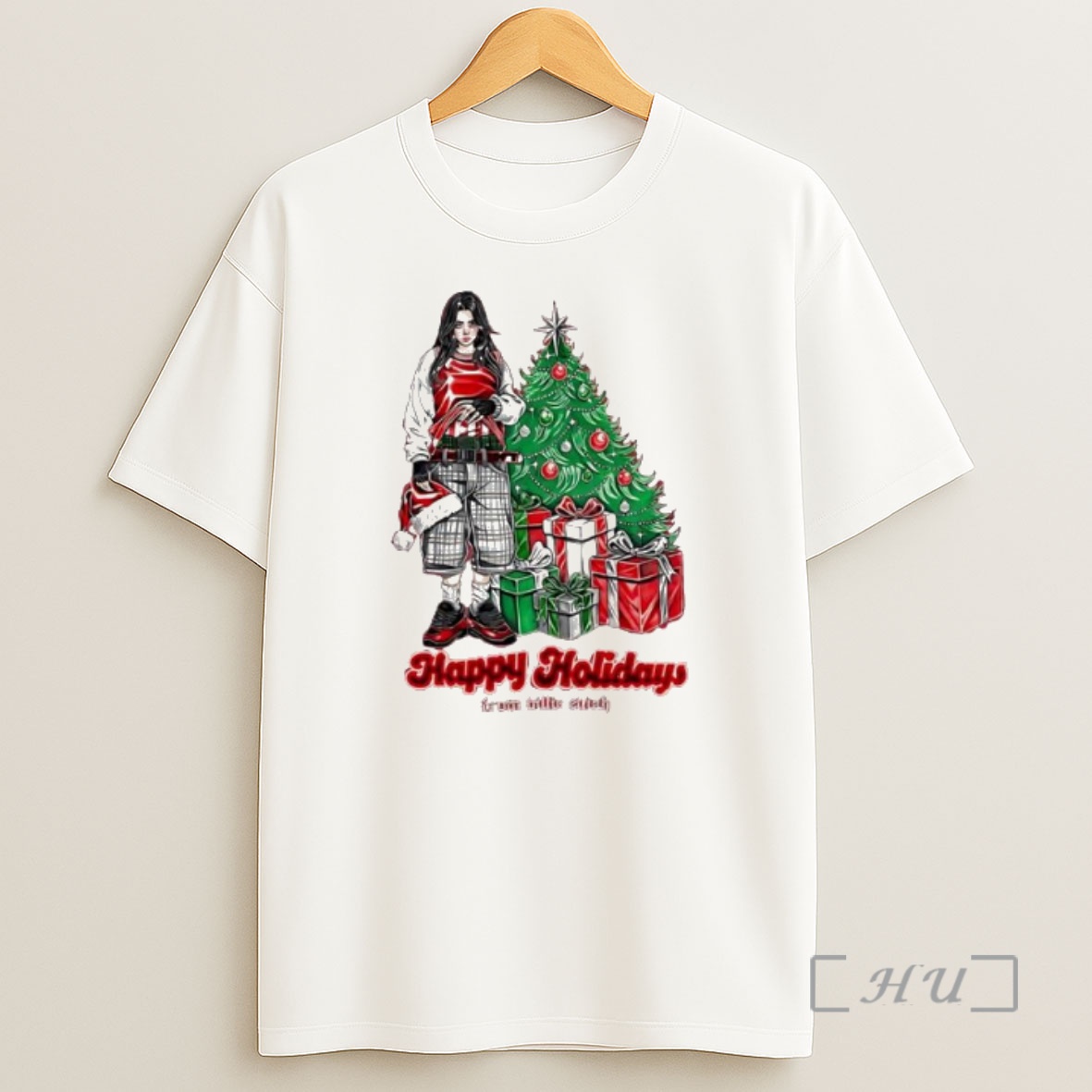 Officials Billie Eilish Happy Holidays From Billie Eilish Christmas Tree Premium Shirt Sweatshirt Tee