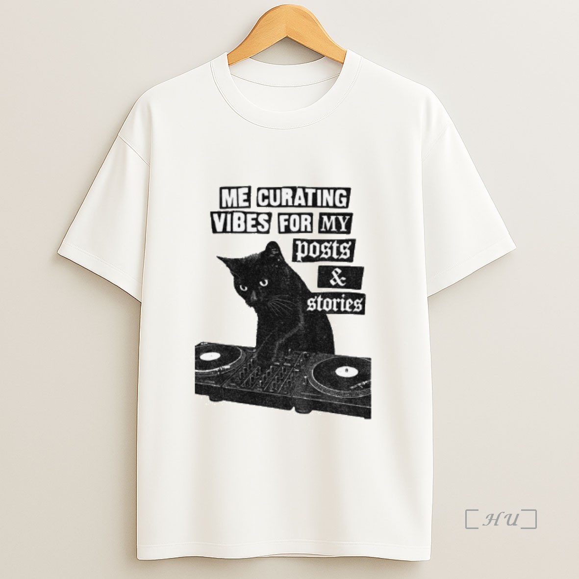 Officials Black Cat Dj Me Curating Vibes For My Posts And Stories Vintage Premium Shirt Sweatshirt Tee