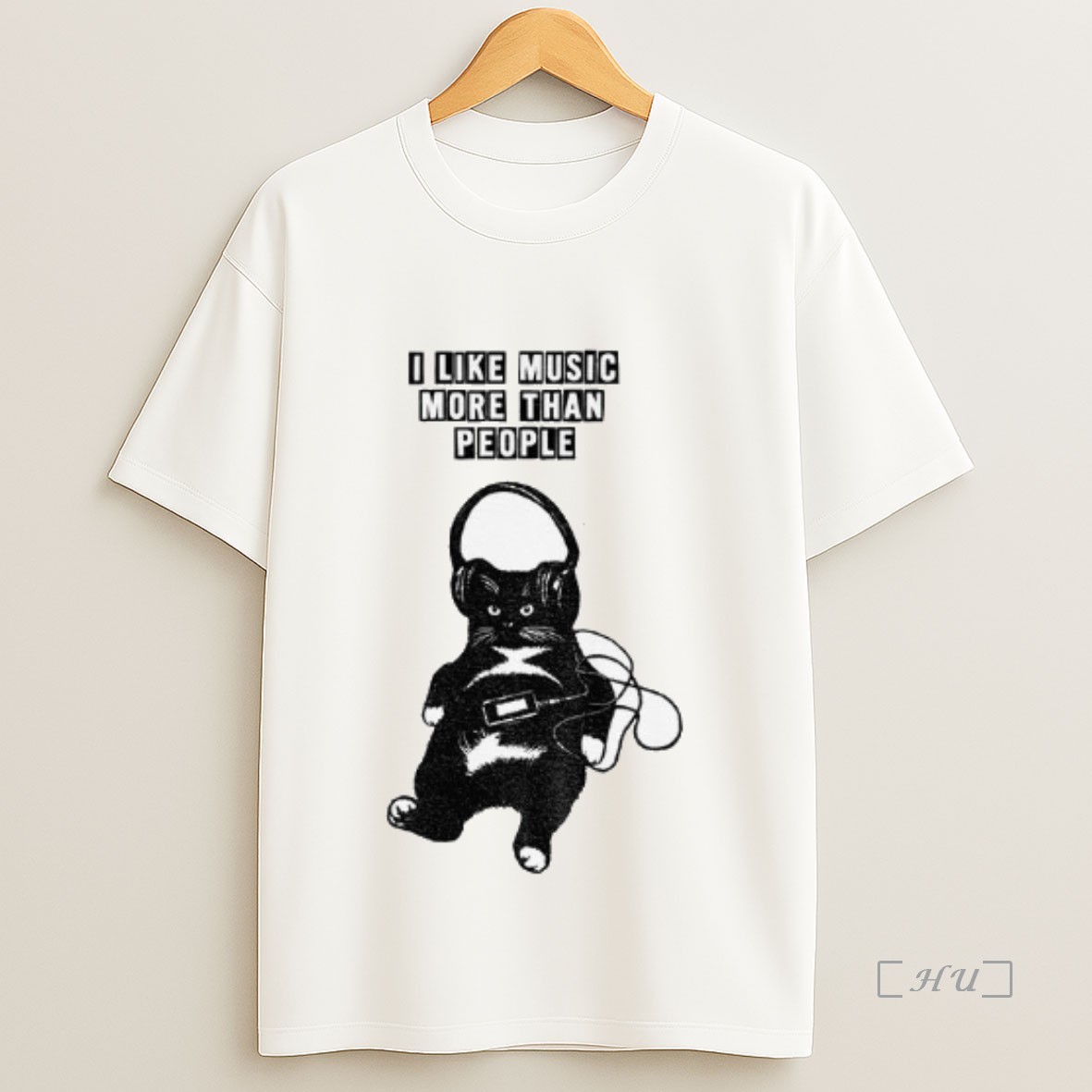 Officials Black Cat I Like Music More Than People Premium Shirt Sweatshirt Tee