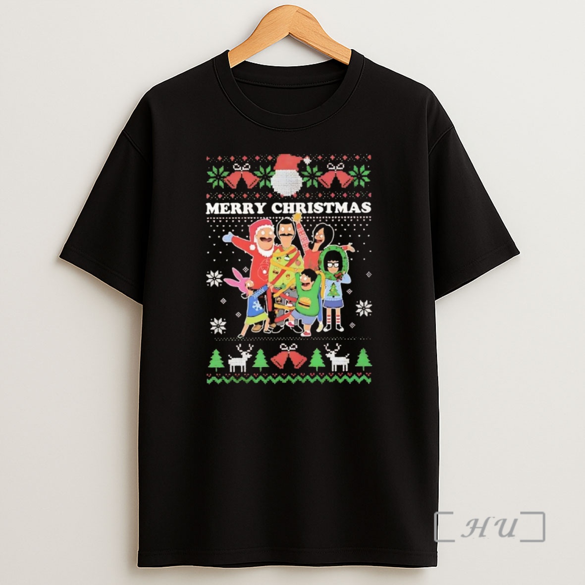 Officials Bobs Burgers Family Merry Ugly Christmas Premium Shirt Sweatshirt Tee