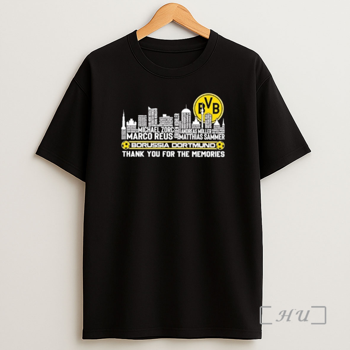Officials Borussia Dortmund Players Club Crest Skyline Marco Reus Thank You For The Memories Premium Shirt Sweatshirt Tee