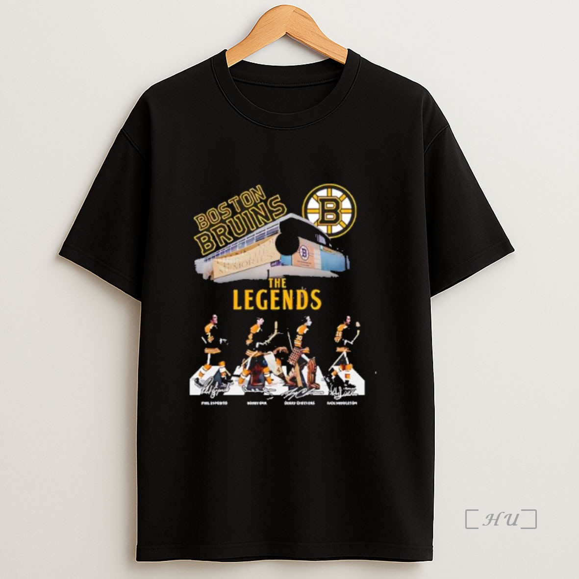Officials Boston Bruins The Legends Go On The Road Signature Black Premium Shirt Sweatshirt Tee