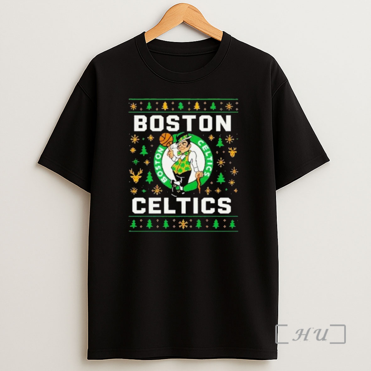Officials Boston Celtics Basketball Team Ugly Christmas Logo Premium Shirt Sweatshirt Tee