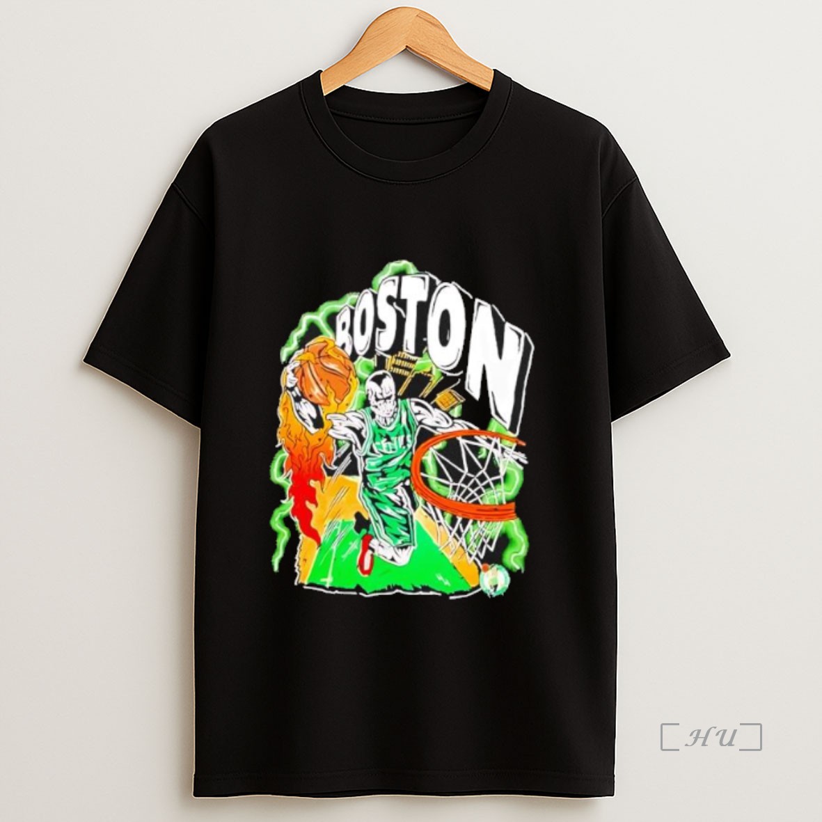Officials Boston Celtics Warren Lotas Skyline Skeleton Black Premium Shirt Sweatshirt Tee