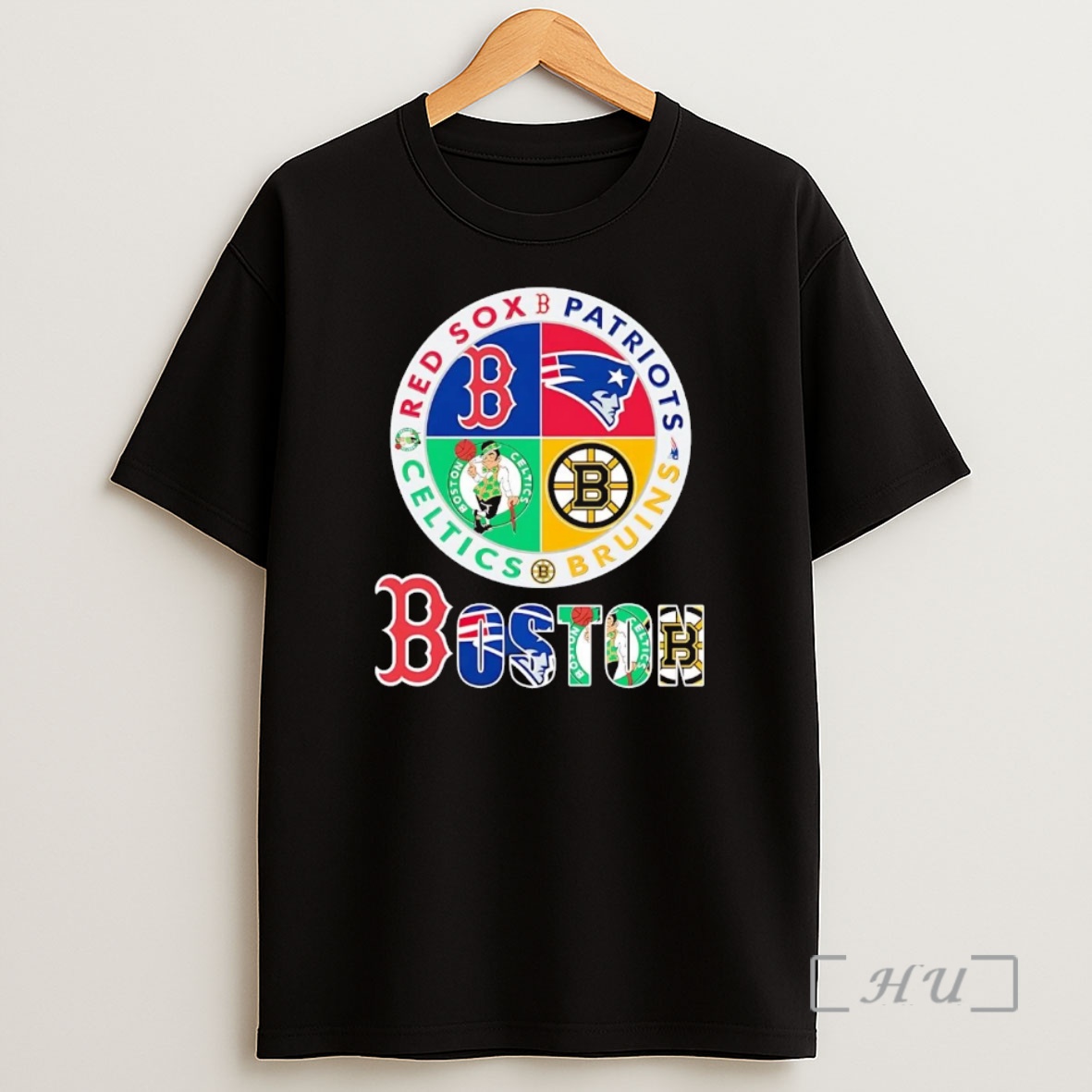Officials Boston Sports Teams Circle Logo Red Sox Patriots Bruins Celtics Premium Shirt Sweatshirt Tee