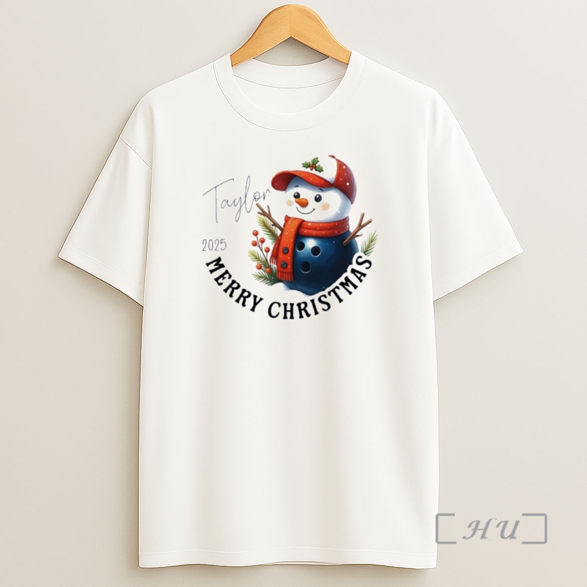 Officials Bowling Snowman Merry Christmas 2025 Personalized Ornaments White Premium Shirt Sweatshirt Tee