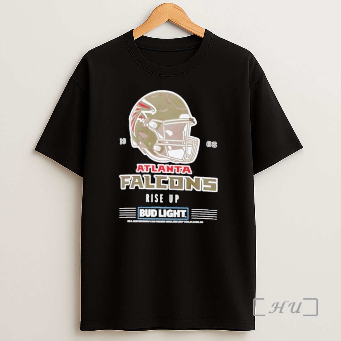 Officials Bud Light X Atlanta Falcons Rise Up Helmet Premium Shirt Sweatshirt Tee