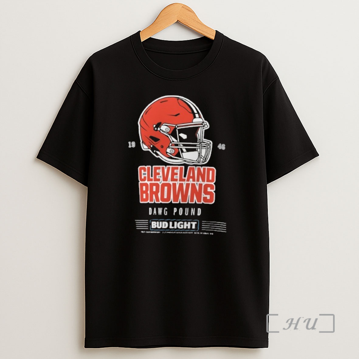 Officials Bud Light X Cleveland Browns Dawg Pound Helmet Premium Shirt Sweatshirt Tee