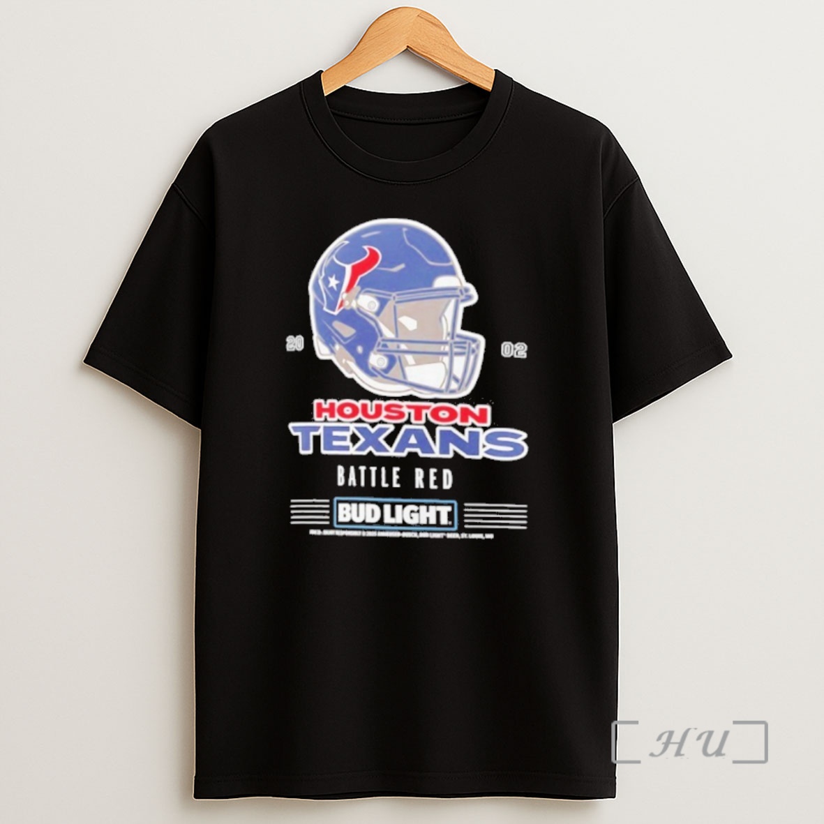 Officials Bud Light X Houston Texans Battle Red Helmet Premium Shirt Sweatshirt Tee