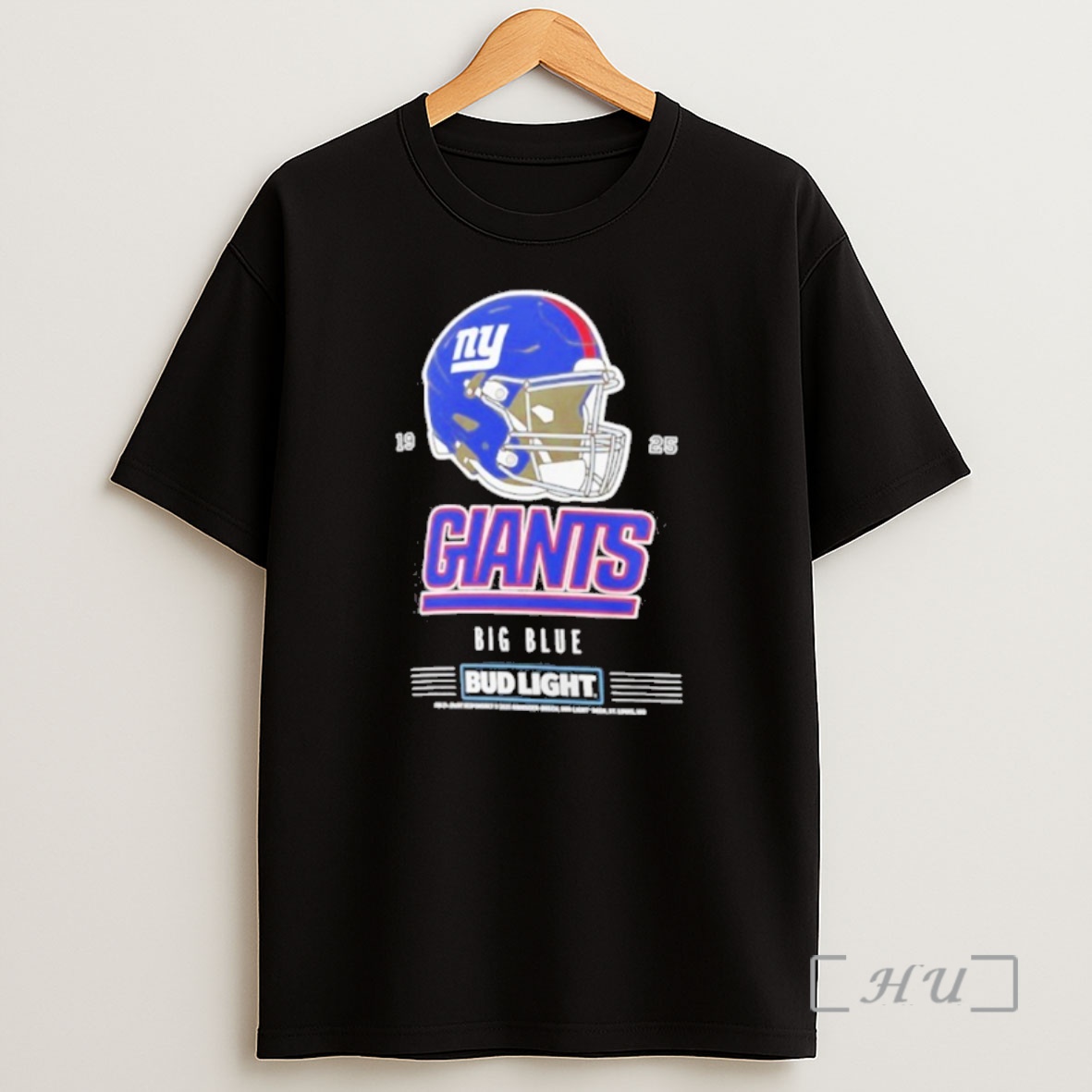 Officials Bud Light X New York Giants Big Blue Helmet Premium Shirt Sweatshirt Tee