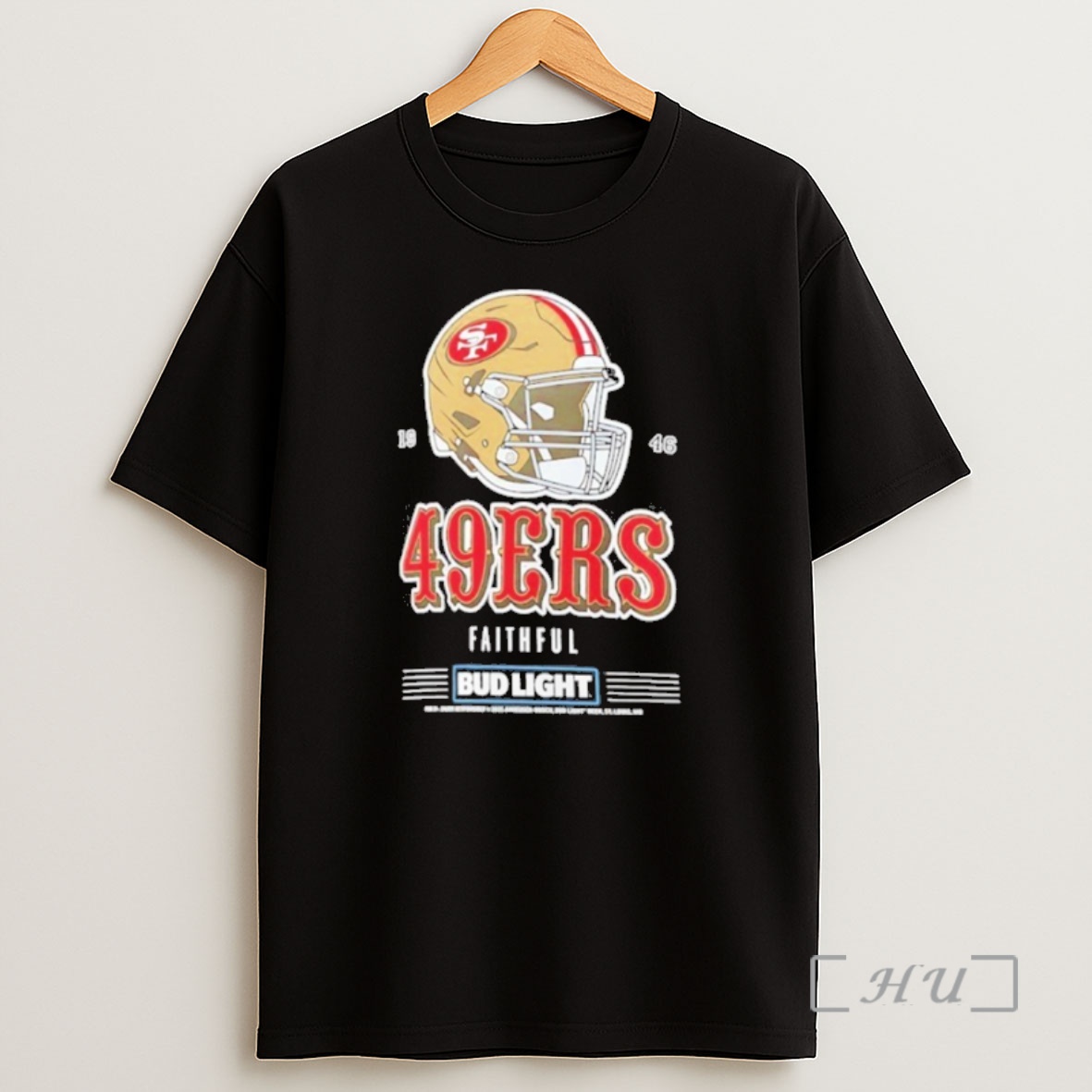 Officials Bud Light X San Francisco 49ers Faithful Helmet Premium Shirt Sweatshirt Tee