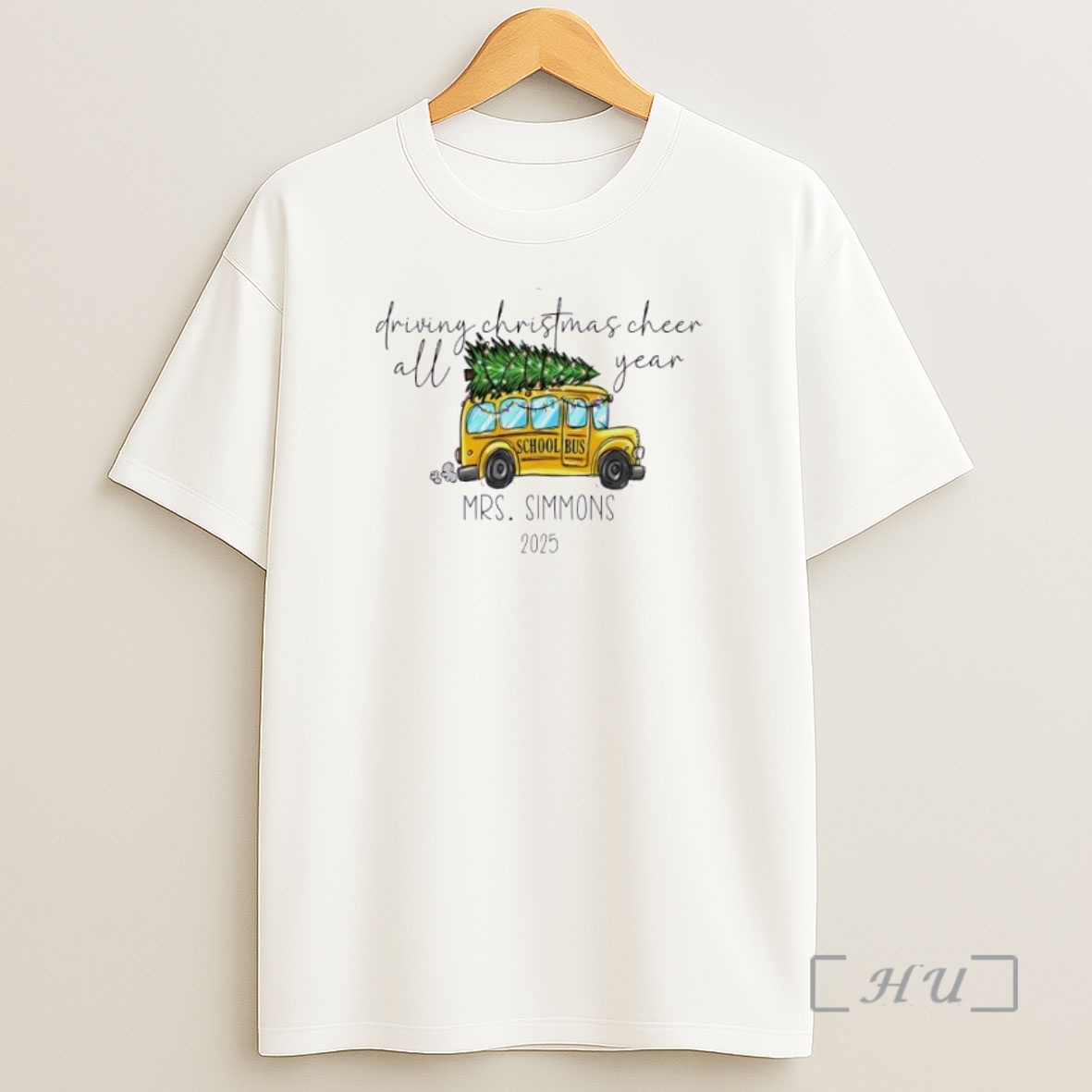 Officials Bus Driving Christmas Cheer All Year 2025 Personalized Ornaments White Premium Shirt Sweatshirt Tee