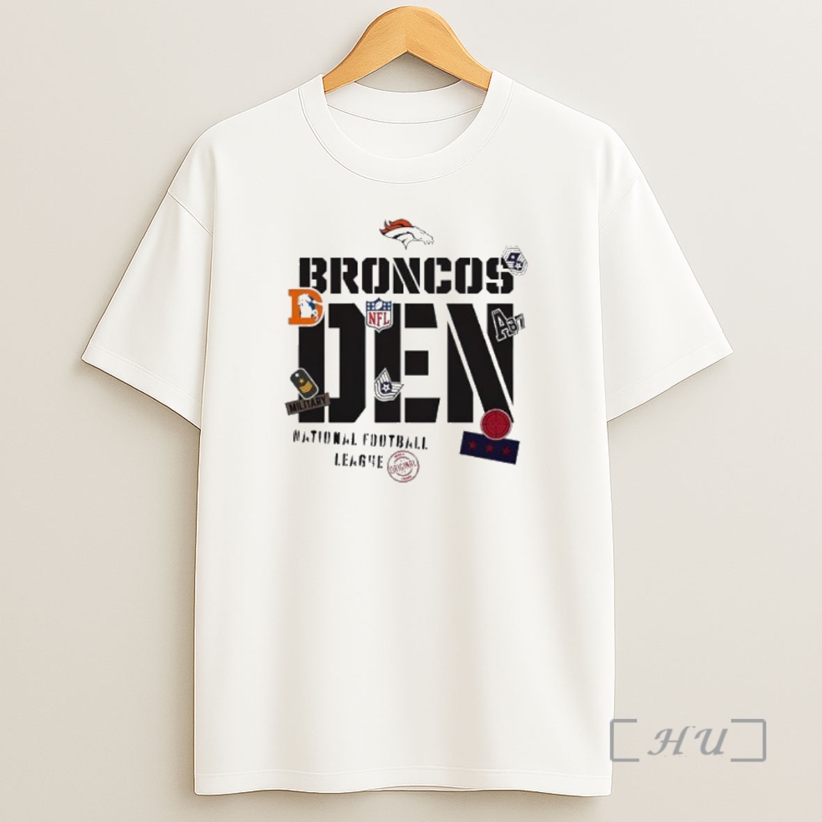 Officials Camiseta Oversized Nfl Denver Broncos Militar 2025 Premium Shirt Sweatshirt Tee