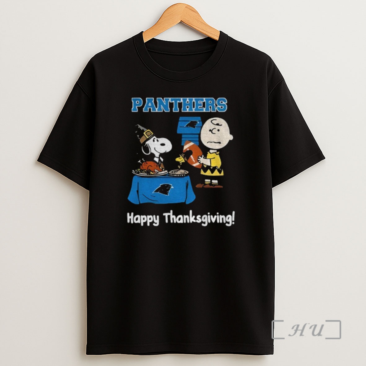 Officials Carolina Panthers Thanksgiving With Snoopy And Charlie Brown Nfl Premium Shirt Sweatshirt Tee