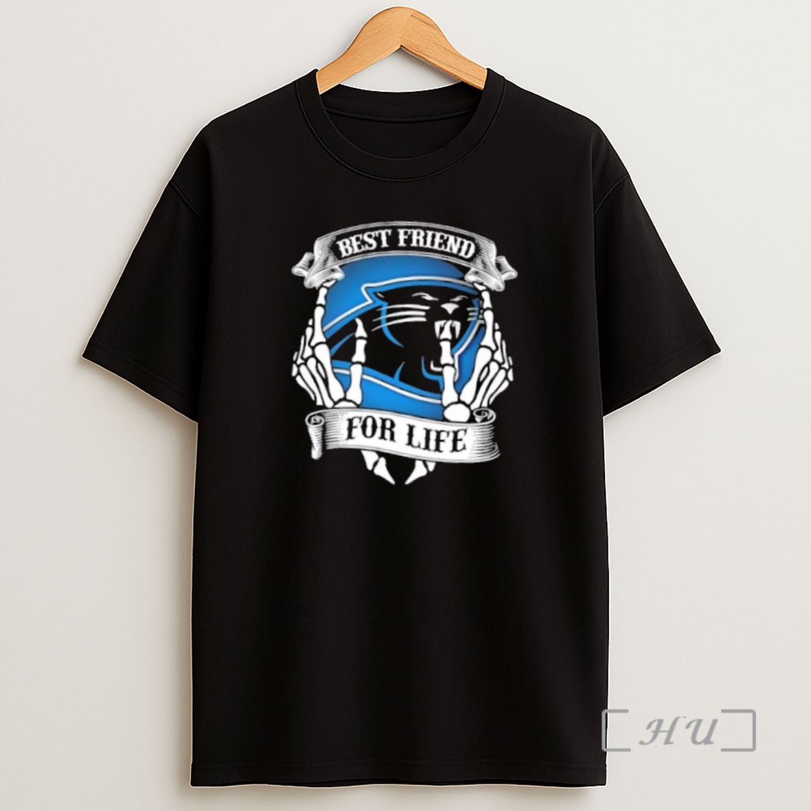 Officials Carolina Panthers Football Best Friend For Life Hands Bones Premium Shirt Sweatshirt Tee