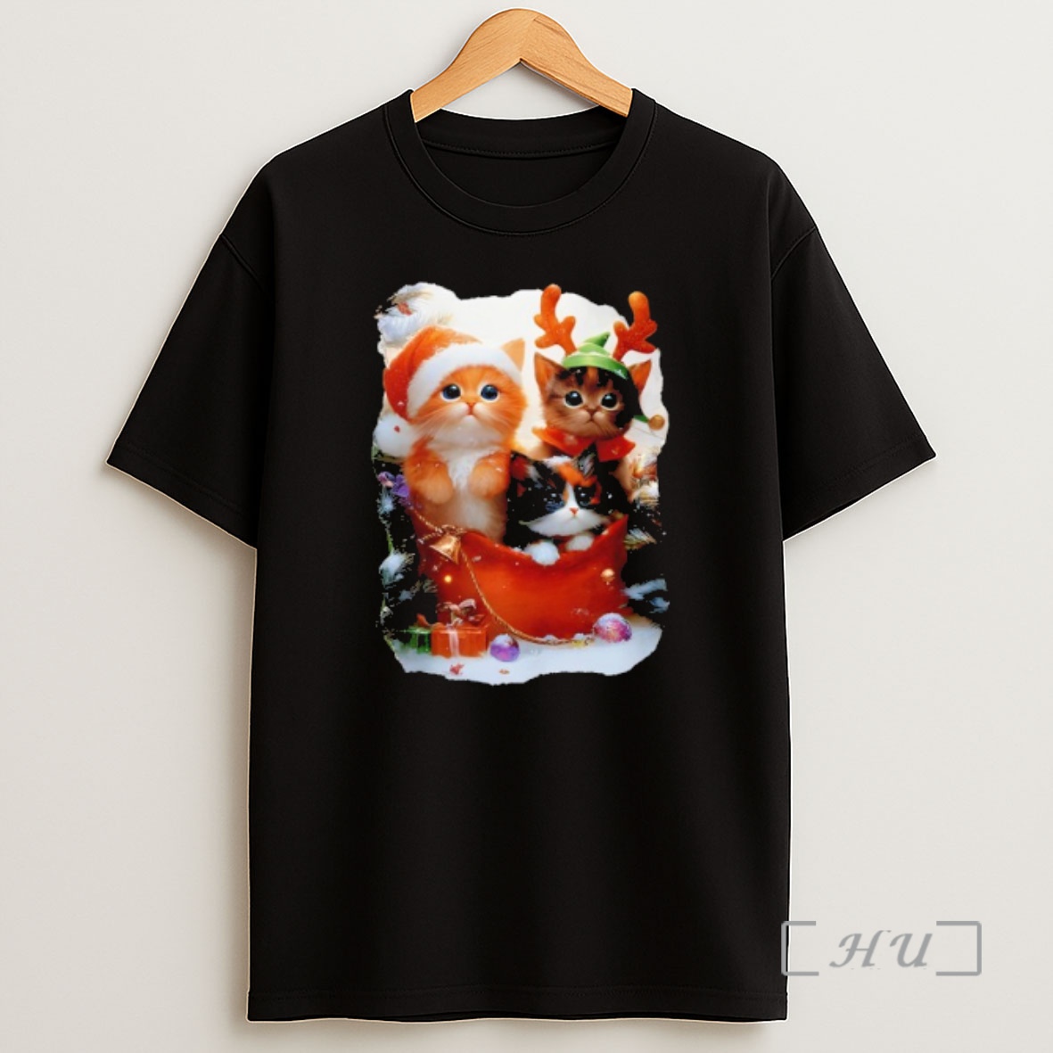 Officials Cat Christmas Light Santa Xmas Decorations Meowy Premium Shirt Sweatshirt Tee