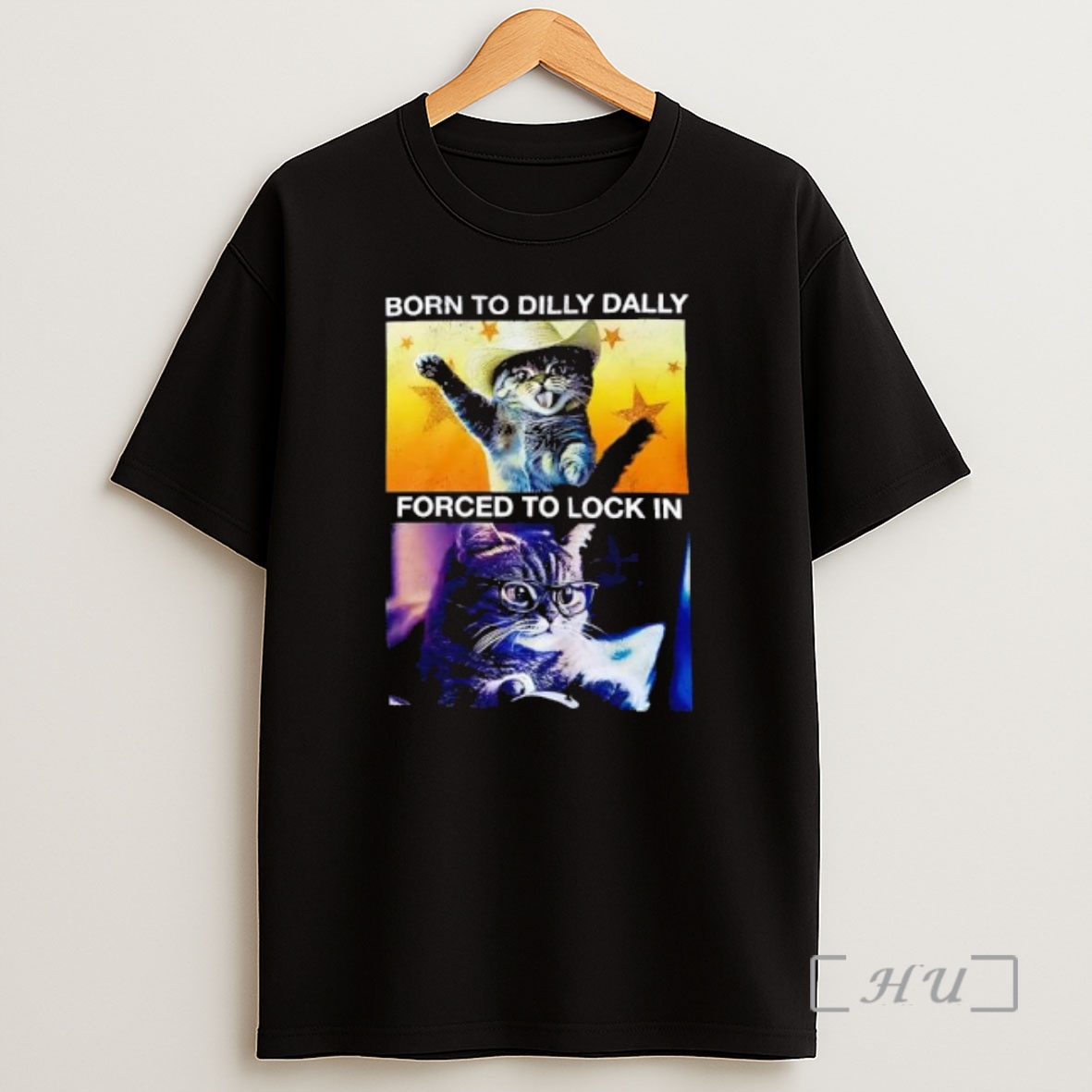 Officials Cat Cowboy Hat Born To Dilly Dally Forced To Lock In Premium Shirt Sweatshirt Tee