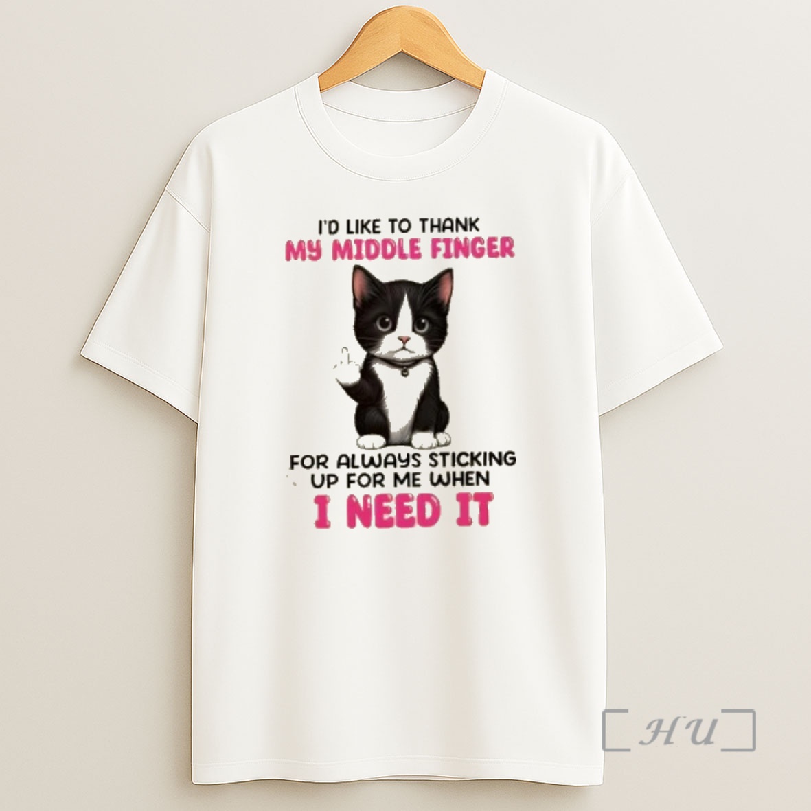 Officials Cat Id Like To Thank My Middle Finger For Always Sticking Up For Me When I Need It Premium Shirt Sweatshirt Tee