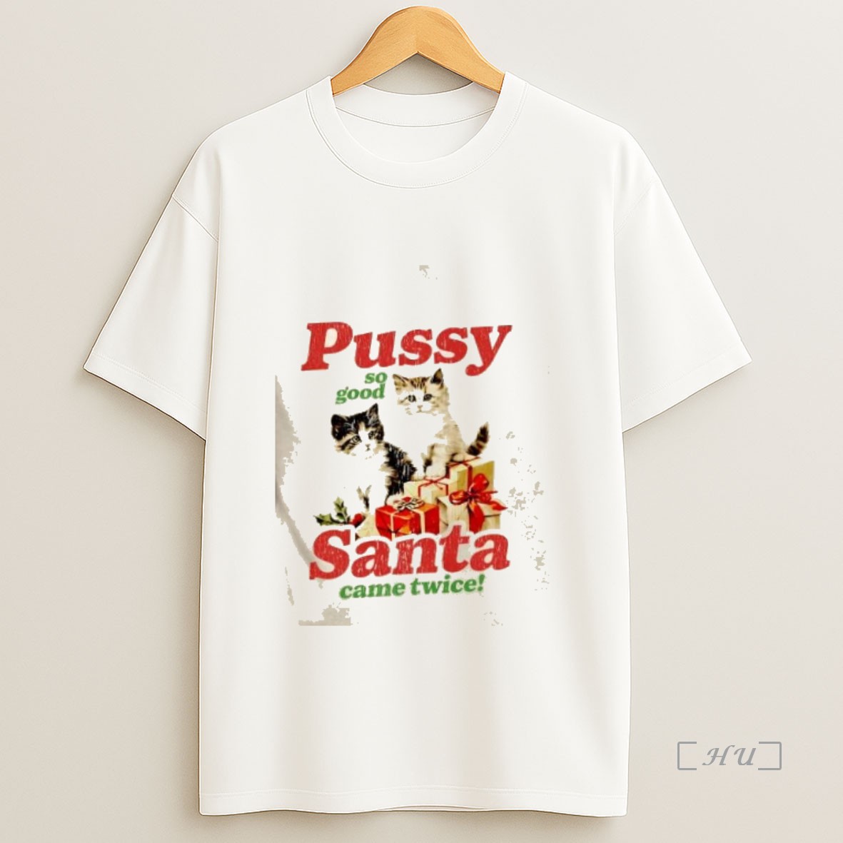 Officials Cat Pussy So Good Santa Came Twice Christmas Premium Shirt Sweatshirt Tee