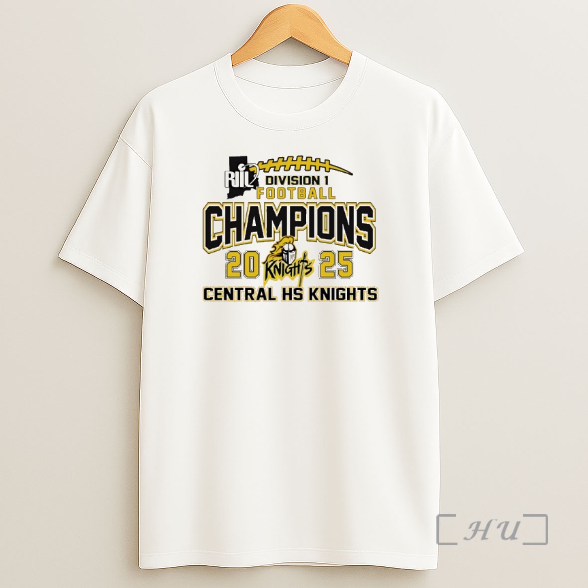 Officials Central Hs Knights 2025 Riil Football Champions Division 1 Premium Shirt Sweatshirt Tee