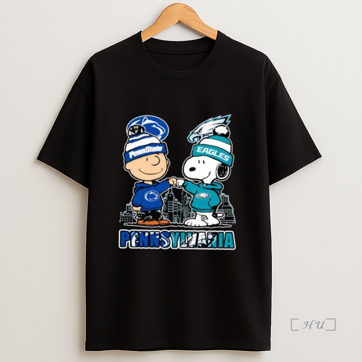 Officials Charlie Brown And Snoopy Wearing Philadelphia Eagles Nfl Team And Penn State Premium Shirt Sweatshirt Tee