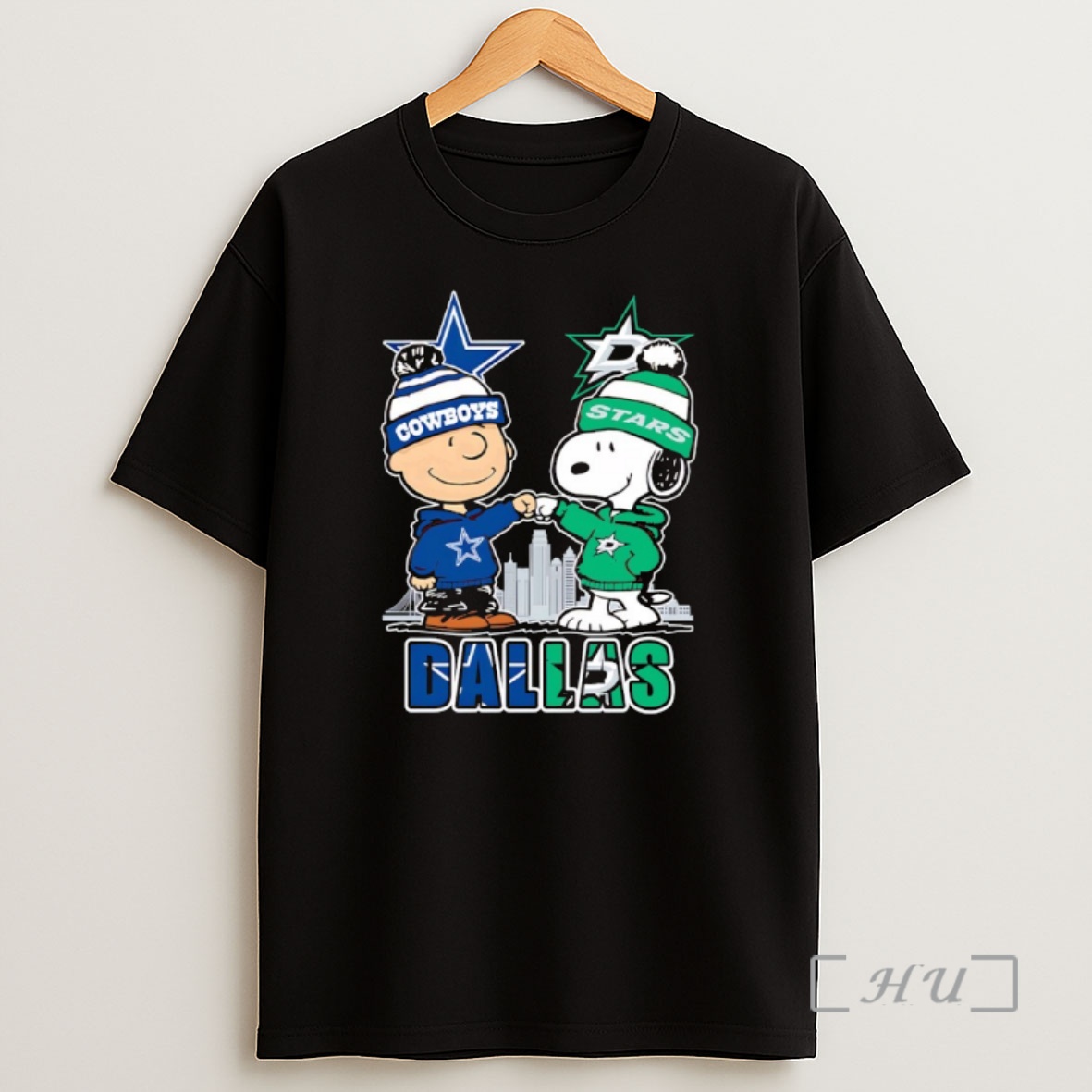 Officials Charlie Brown Snoopy Wearing Dallas Cowboys Dallas Stars Apparel Premium Shirt Sweatshirt Tee
