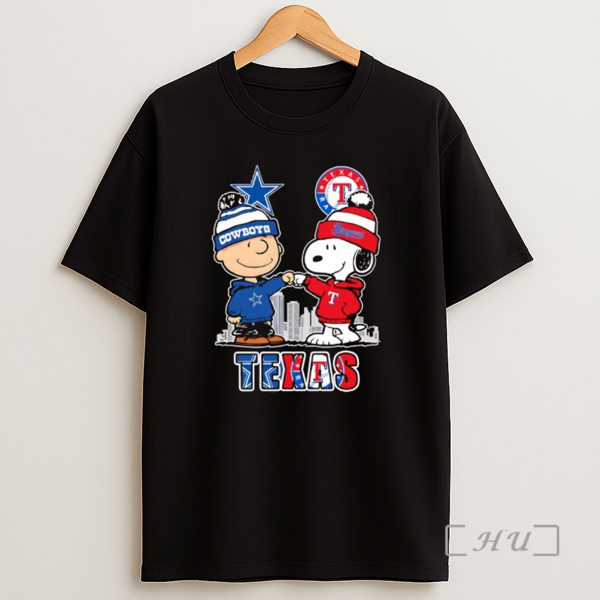 Officials Charlie Brown Snoopy Wearing Dallas Cowboys Texas Rangers Apparel Premium Shirt Sweatshirt Tee