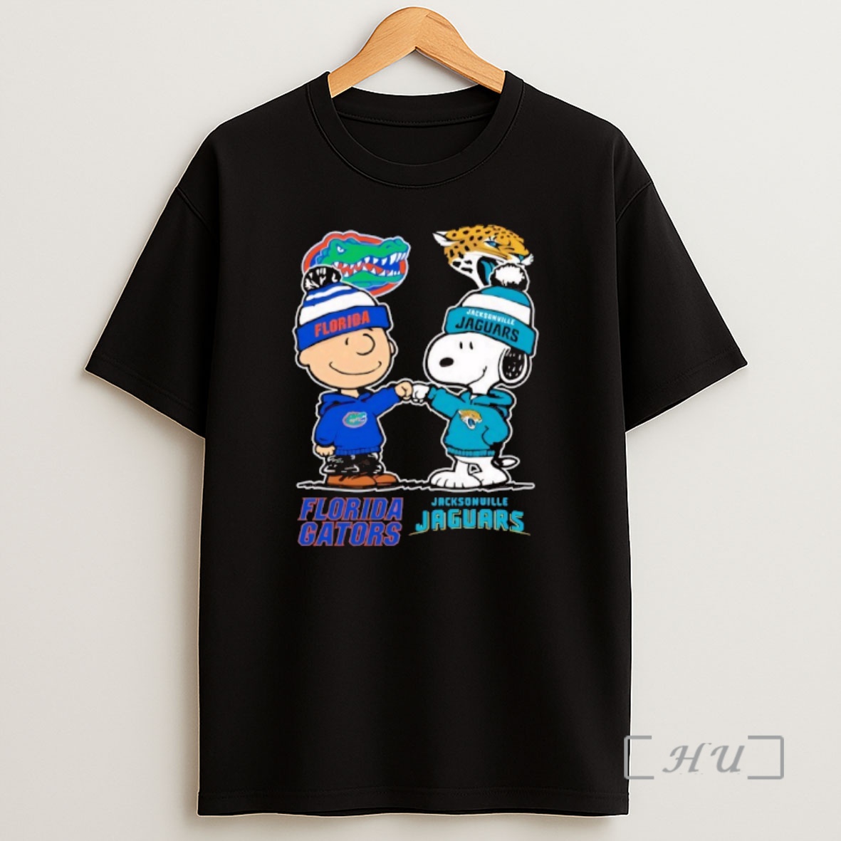 Officials Charlie Brown Snoopy Wearing Florida Gators Jacksonville Jaguars Apparel Premium Shirt Sweatshirt Tee