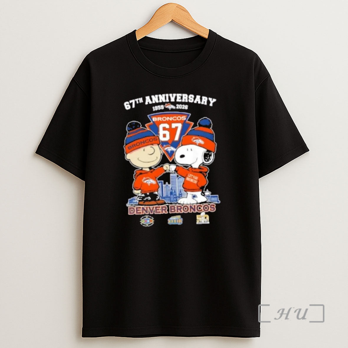 Officials Charlie Brown X Snoopy 67th Anniversary 1959 2026 Denver Broncos Skyline Premium Shirt Sweatshirt Tee